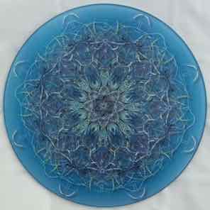 12 INCH ROUND
GLASS TRIVET
CRYSTAL AQUA BLUE 1