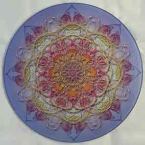 12 INCH ROUND GLASS
TRIVET
PEACH FLOWER 1