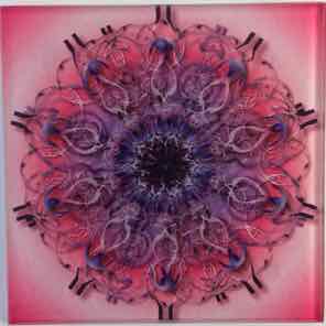 6 X 6 INCH GLASS TRIVET OR TILE
 PINK LEMONADE 1