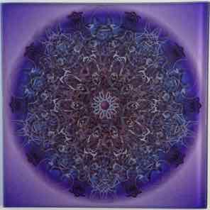 6 X 6 INCH GLASS TRIVET OR TILE
 PURPLE 1.1