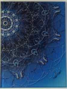 6 X 8 INCH GLASS TRIVET OR TILE
 BLUE 2