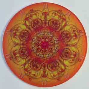 8 INCH ROUND
GLASS TRIVET
TANGERINE 1