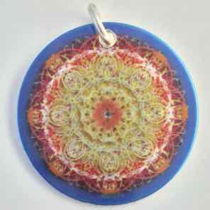 1 INCH METAL CHARM ORANGE INDIGO 2