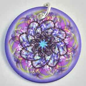 1 INCH METAL CHARM PURPLE 2