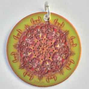 1 INCH METAL CHARM YELLOW ORANGE 1
