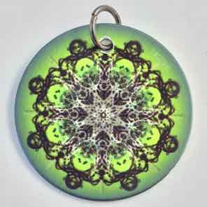 1 INCH METAL CHARM GREEN BLUE 2