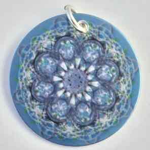 1 INCH METAL CHARM CRYSTAL AQUA BLUE 1