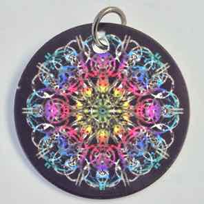 1 INCH METAL CHARM MULTI 7 BLACK