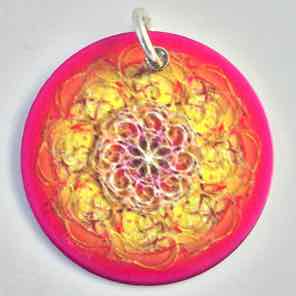 1 INCH METAL CHARM RED YELLOW 1