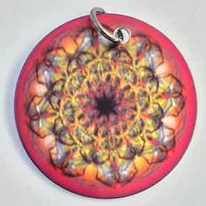 1 INCH METAL CHARM RED PLUM 1