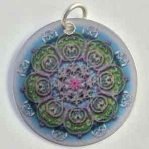 1 INCH METAL CHARM GREEN BLUE 1