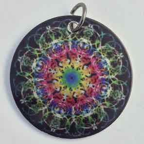1 INCH METAL CHARM MULTI 7 BLACK