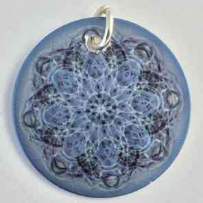 1 INCH METAL CHARM CRYSTAL BLUE 1