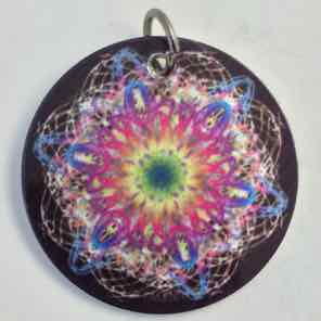 1 INCH METAL CHARM ATOM 2 BLACK